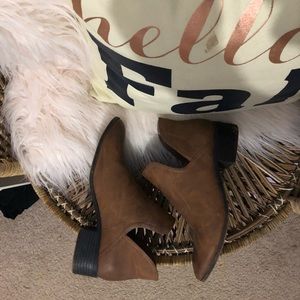 Cutout Ankle Booties